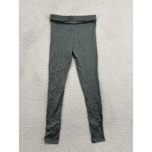 Woolino 100% Wool Leggings Base Layer Pants Kids Youth Size 8 Green Warm Boys
